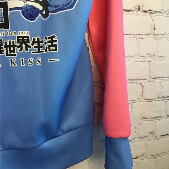 Death Or Kiss Rem&Ram Japan Anime Full Zip Hoodie Women Sweatshirt Size L. - Picture 13 of 14